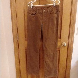 J. Crew Favorite Fit Dark Tan Stretch Corduroy Jeans, size 30R/10